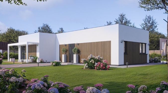 Explore a modern prefab home designed for efficiency, affordability, and modern living.