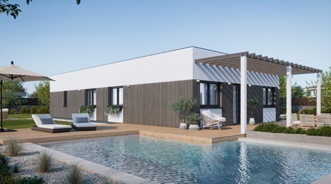 Explore a modern prefab home designed for efficiency, affordability, and modern living.