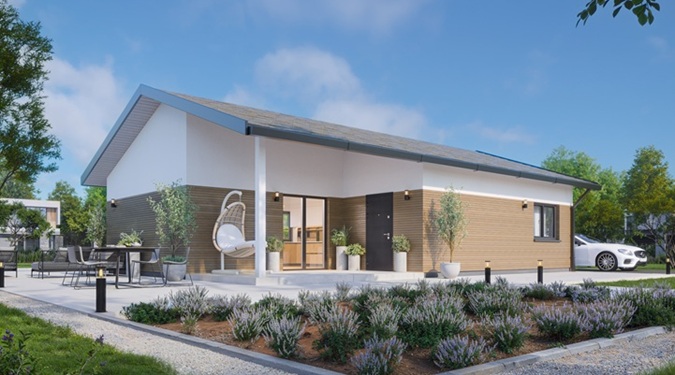 Explore a modern prefab home designed for efficiency, affordability, and modern living.